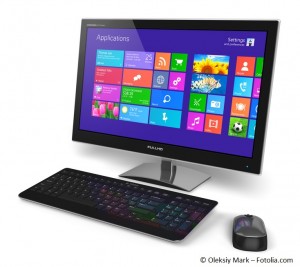 Desktop computer with touchscreen interface